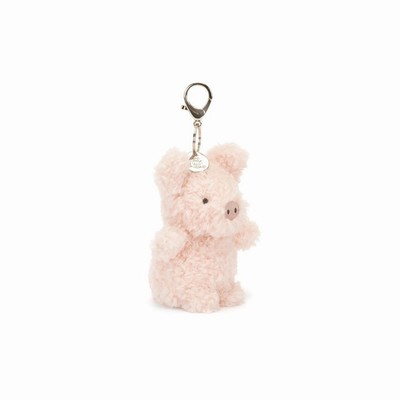 Jellycat Little Pig Bag Charm USA | 81763ZILK